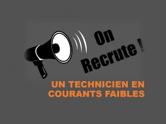 Poste de Technicien courants faibles à pourvoir rapidement chez GVB!